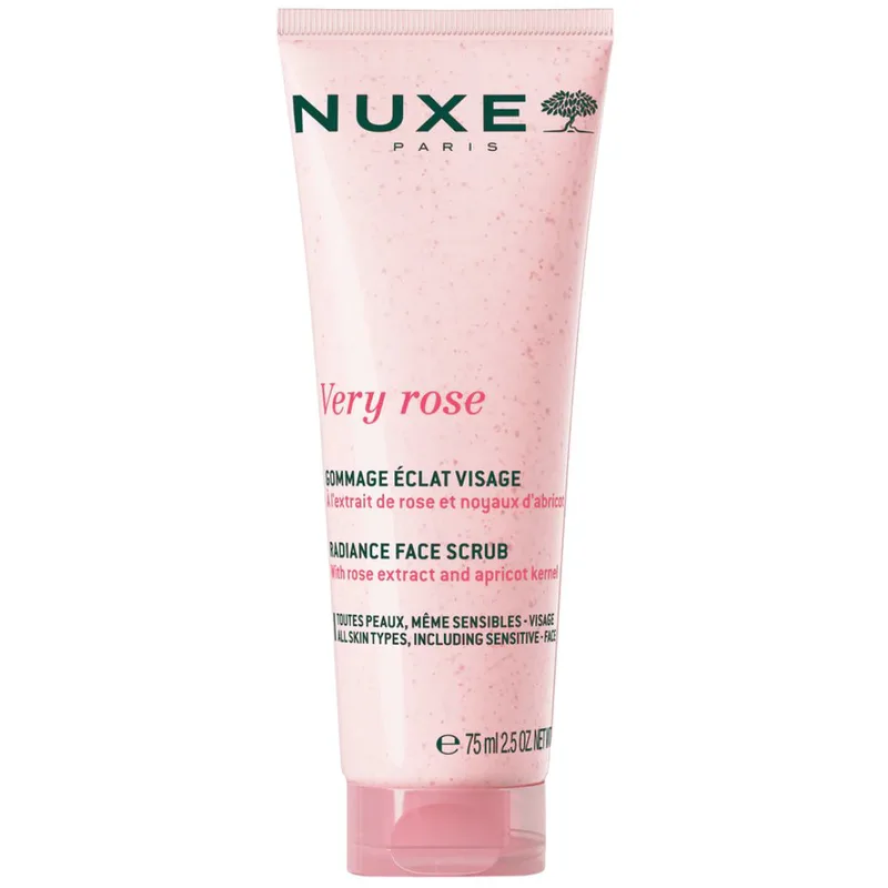 Nuxe Very Rose Radiance Face Scrub Αναζωογονητικό Scrub Προσώπου για Λάμψη με Εκχύλισμα Ρόδου & Λεπτούς Κόκκους απο Κουκούτσι Βερίκοκου για κάθε Τύπο Επιδερμίδας Ακόμα & το Ευαίσθητο Δέρμα 75ml