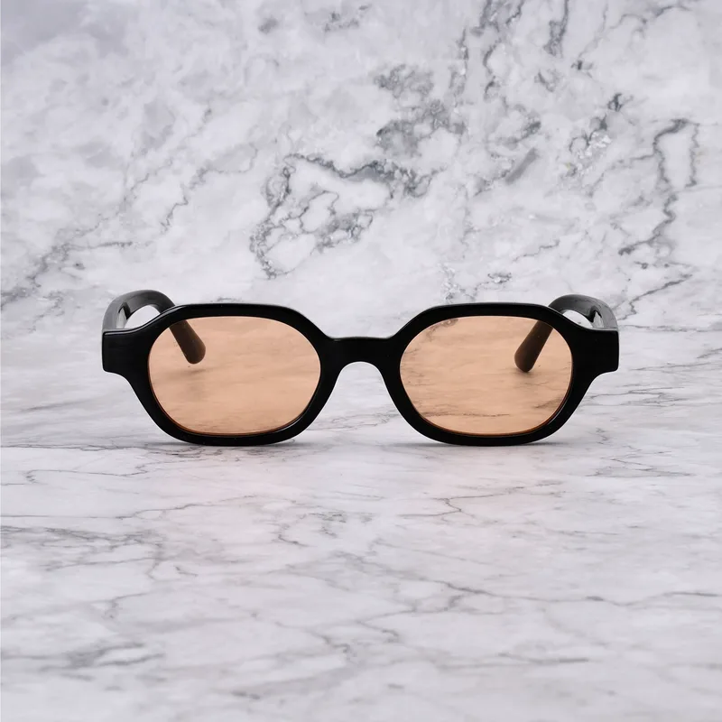 NICO 33EP4 - NICO - BLACK - PEACH Sunglasses | Black | Peach Shades | Explicit Poets Sunglasses