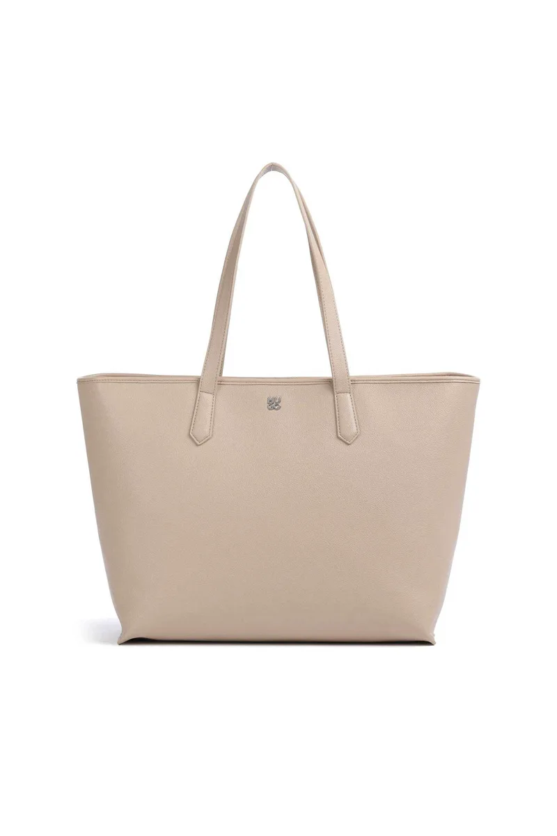 Hugo Boss γυναικεία τσάντα tote με μεταλλικό λογότυπο "Chris 2.0" - 50546965 Μπεζ