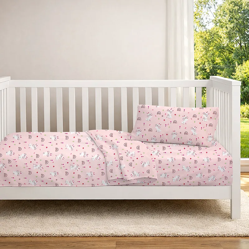 Παπλωματοθήκη Μεμονωμένη Κούνιας 120X160 Dimcol Rabbit Garden 585 (120x160)