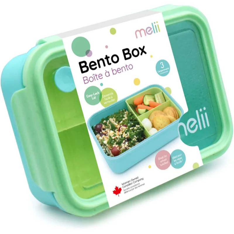 Melii Bento Box τάπερ για σνακ Blue, Mint, Lime 1250 ml