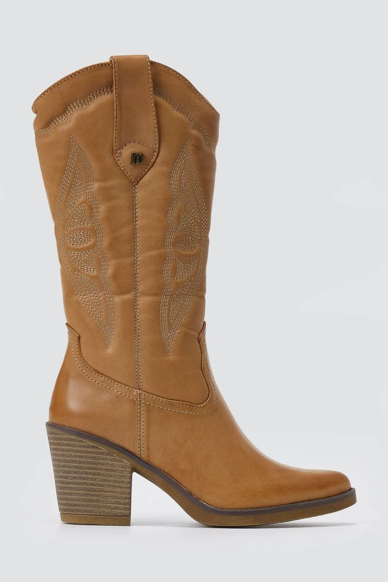 MARIAMARE Cowboy Boots MARIAMARE - 54154 - Tan Matte