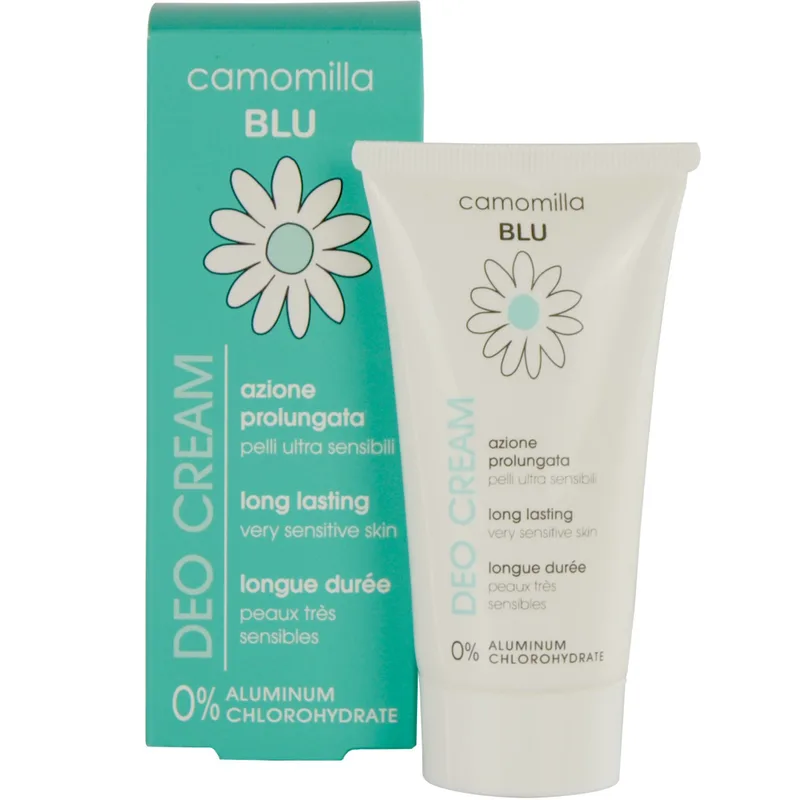 Camomilla Μπλε Deodorant Cream Αποτελεσματική Κρέμα Μακράς Διάρκειας για Πολύ Ευαίσθητες Επιδερμίδες 50ml