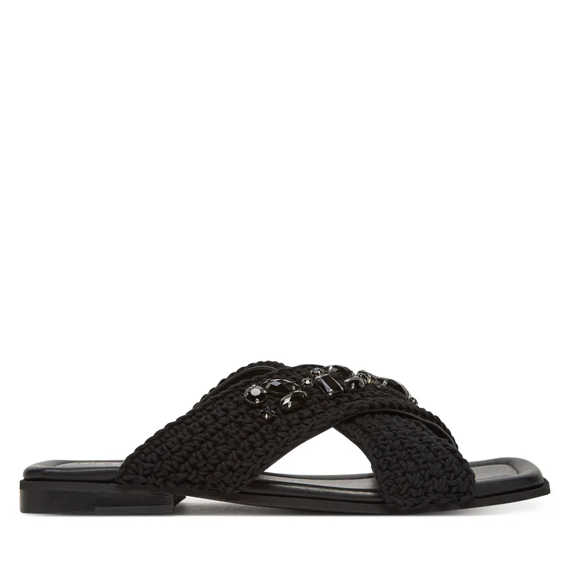 Παντόφλες Inuikii Woven Crossed Stones 70104-369 Μαύρο