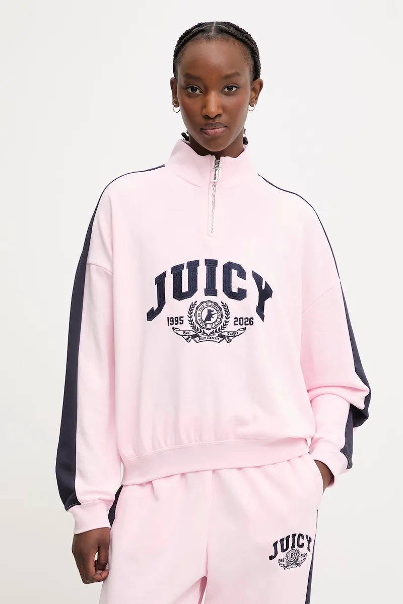 Juicy Couture μπλούζα γυναικεία με βαμβάκι CREST TRACK TOP