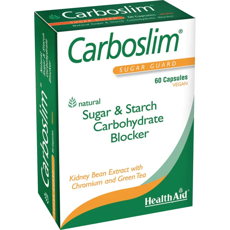 Health Aid Carboslim Sugar Guard Συμπλήρωμα Διατροφής με Χρώμιο Εκχύλισμα Πράσινου Τσαγιού & Λευκών Φασολιών για την Υποστήριξη του Μεταβολισμού Υδατανθράκων & του Ελέγχου Βάρους 60caps