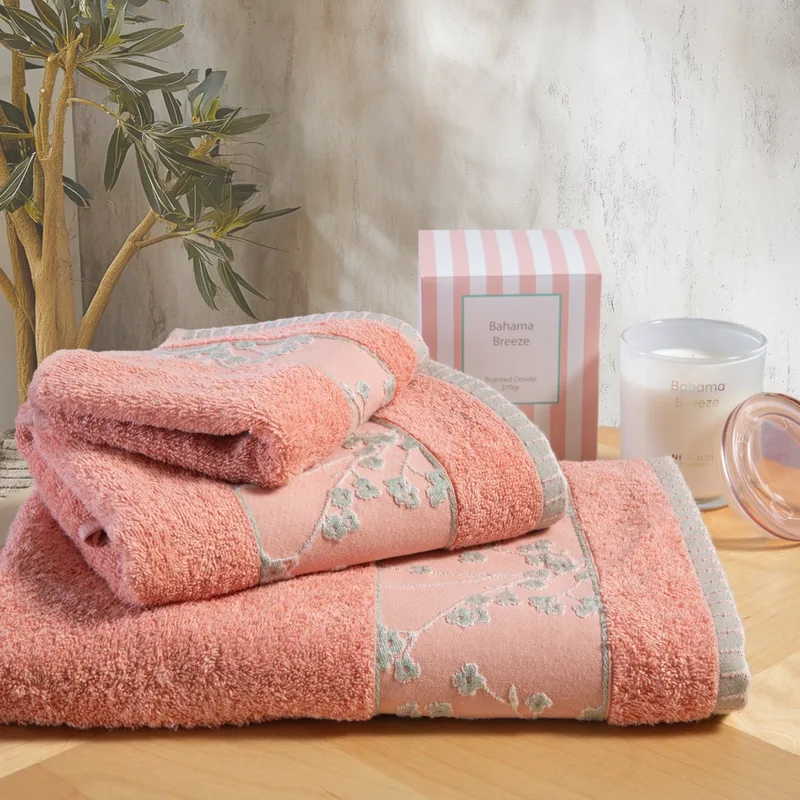 Πετσέτα Προσώπου (50x90) Nef-Nef Homeware Floriva Coral 500gsm