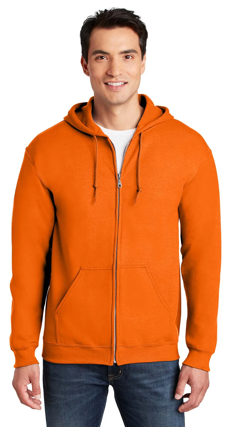 Φούτερ Ζακέτα με Κουκούλα 18600 Gildan Heavy Blend Zip Hoodie Safety Πορτοκαλί