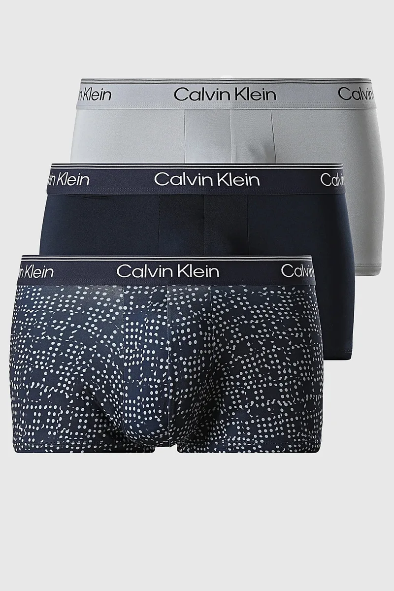 Calvin Klein Ανδρικά μποξεράκια από πολυέστερ ύφασμα-Micro Stretch (Συσκ. 3τμχ)-LV00NB4409-3ZB