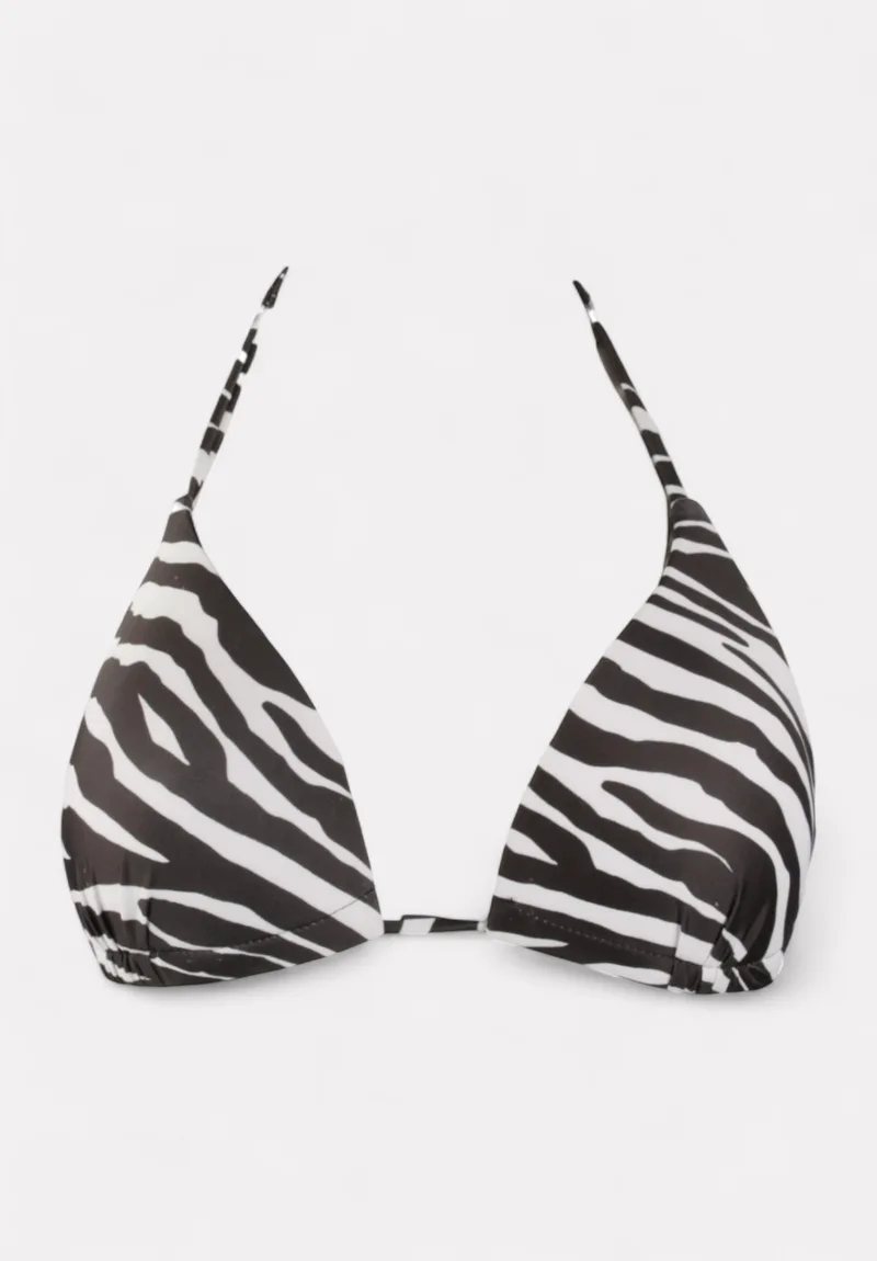 Γυναικείο Μαγιό Σετ με Παρεό Zebra Print Μαύρο CL53105-1-Μαύρο