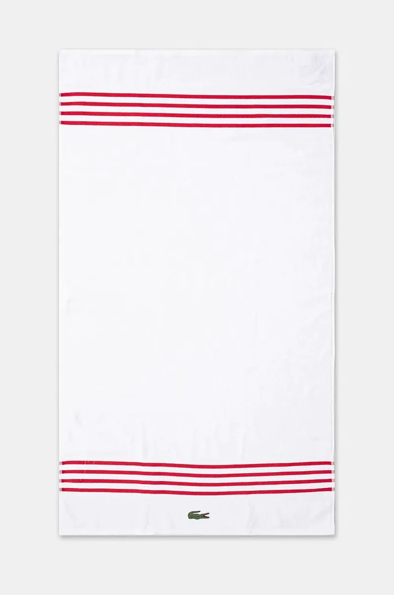 Μεσαία βαμβακερή πετσέτα Lacoste L Courtline Rouge 70 x 140 cm