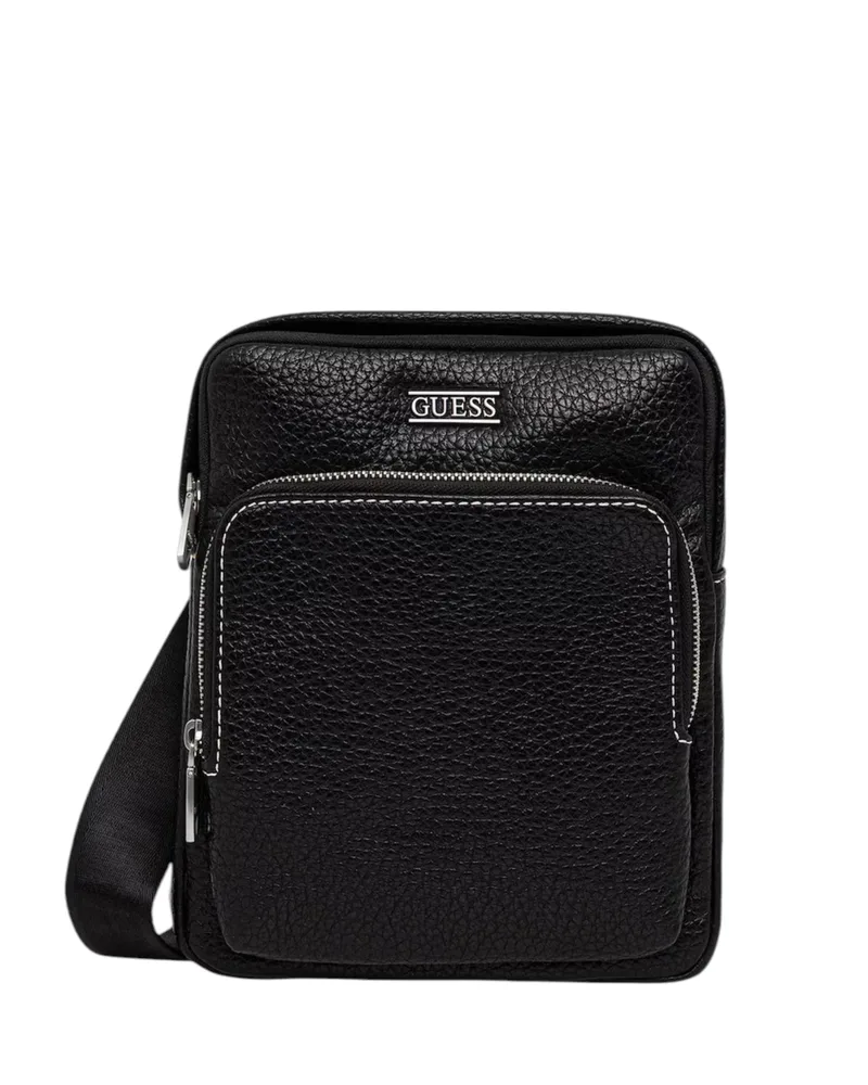 Guess Ανδρικό Τσαντάκι Ώμου Boston Crossbody Flat HMBOGSP6223-BLA Μαύρο