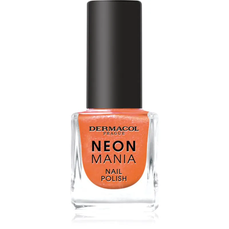 Dermacol Neon Mania βερνίκι νυχιών απόχρωση 2 Πορτοκαλί Glow 5 ml