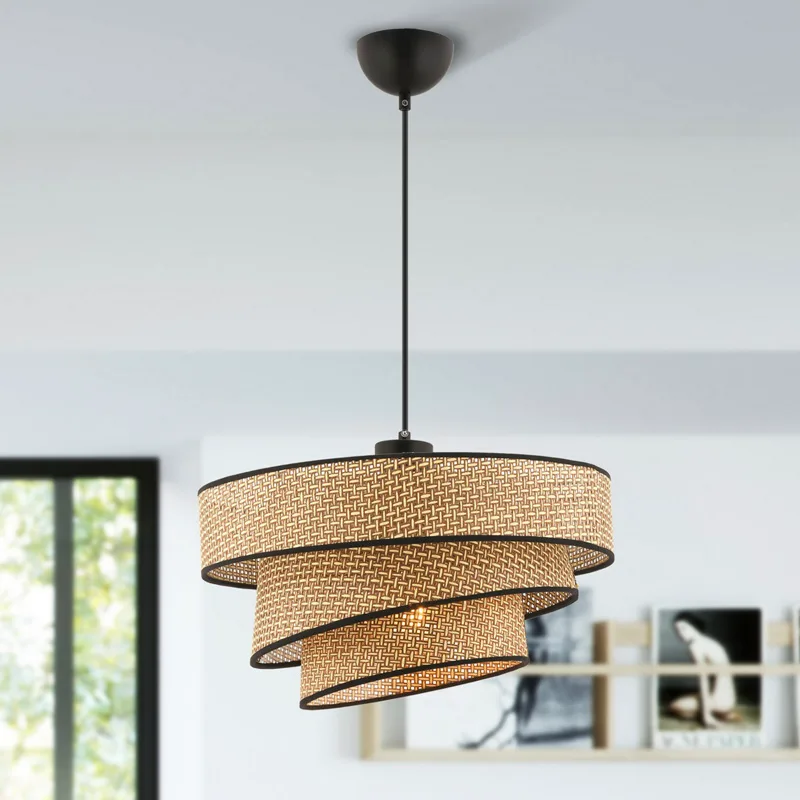 Φωτιστικό Οροφής Couper Hazeran - Μπεζ, Black 390Flh2415 (40x40)