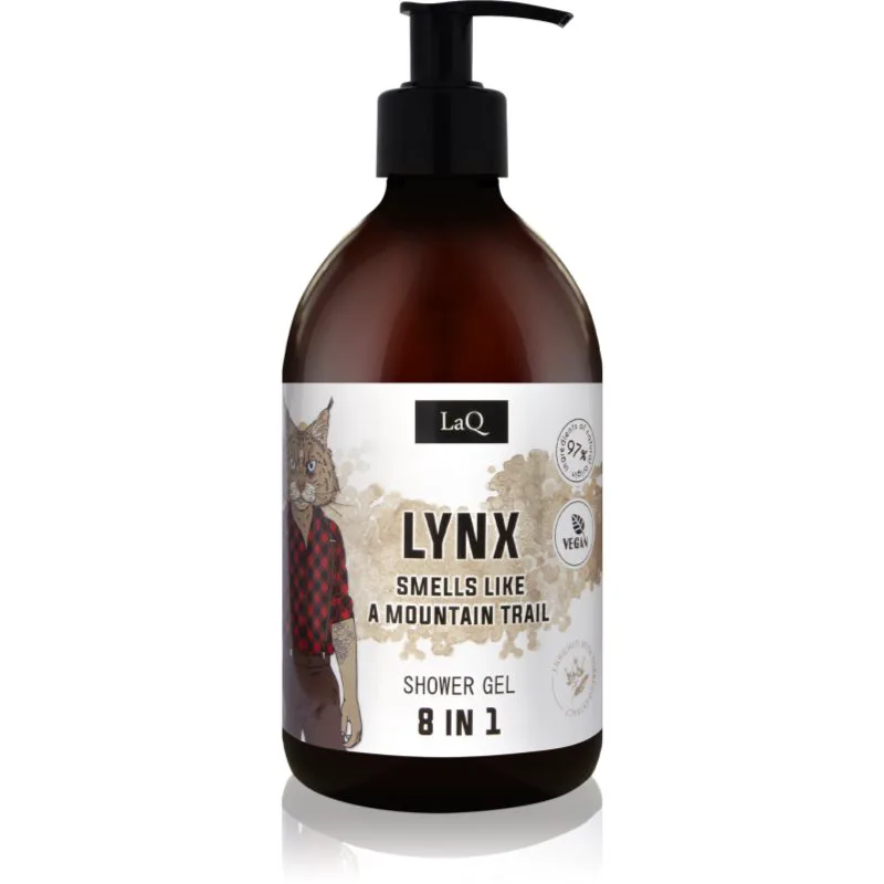 LaQ Lynx From Mountain φρέσκο τζελ για ντους 8 σε 1 500 ml