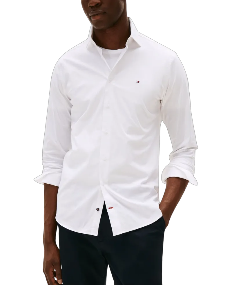 Ανδρικό Πουκάμισο Λευκό Tommy Hilfiger MW0MW40674-YCF