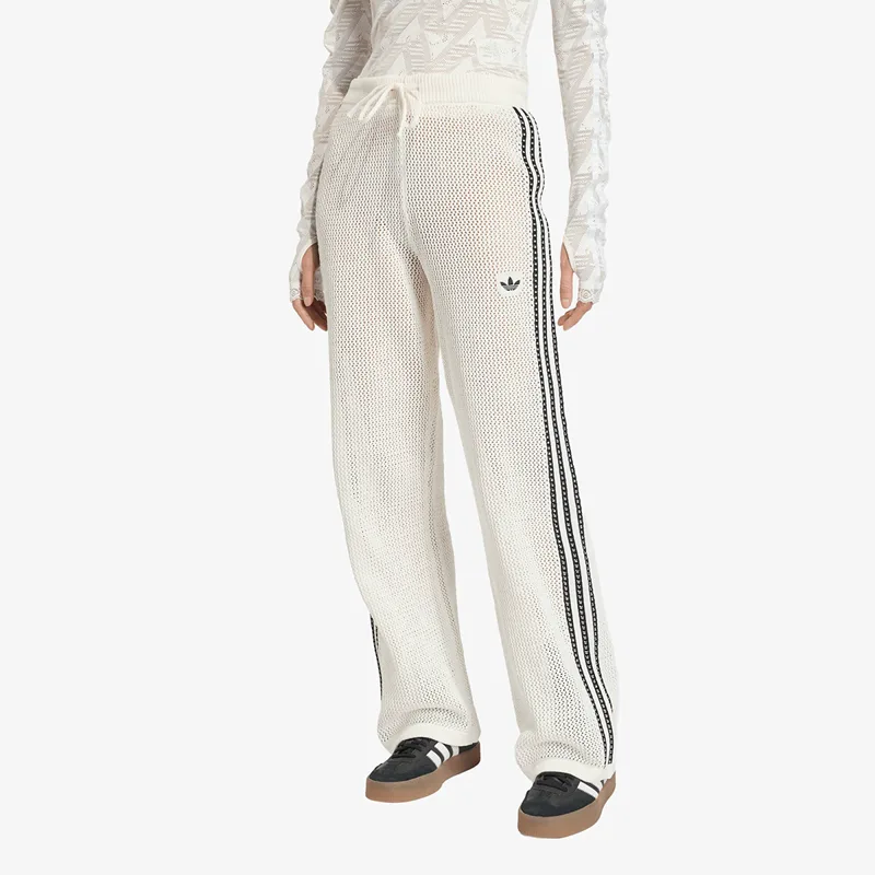 Παντελόνια adidas Knitted Crochet Firebird Track Pants Off White S