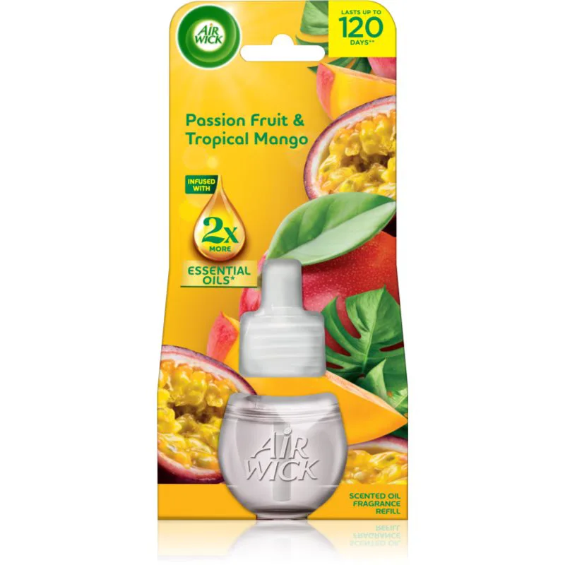 Air Wick Passion Fruit & Tropical Mango ανταλλακτικό ηλεκτρικών διαχυτών 19 ml