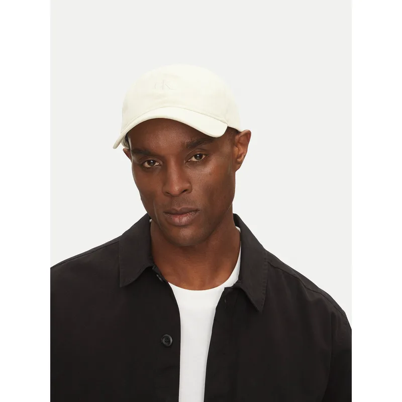 Καπέλο Jockey Calvin Klein 6 Panel Small Monogram LV04G5002G Εκρού
