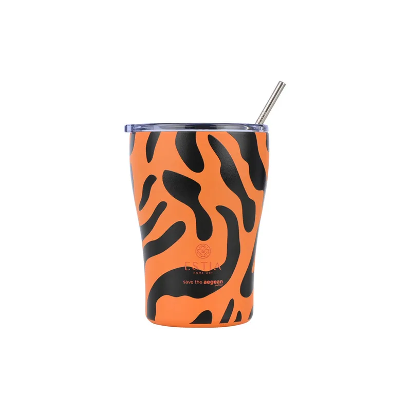 Θερμός-Ποτήρι Ανοξείδωτο Coffee Mug Wild Clow Save The Aegean 350ml-9x13εκ. Estia 01-31824 (Υλικό: Ανοξείδωτο) - estia - 01-31824