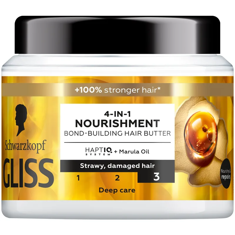 Schwarzkopf Gliss 4in1 Nourishment Bond-Building Hair Mask Μάσκα Θρέψης για Ξηρά & Αφυδατωμένα Μαλλιά 400ml