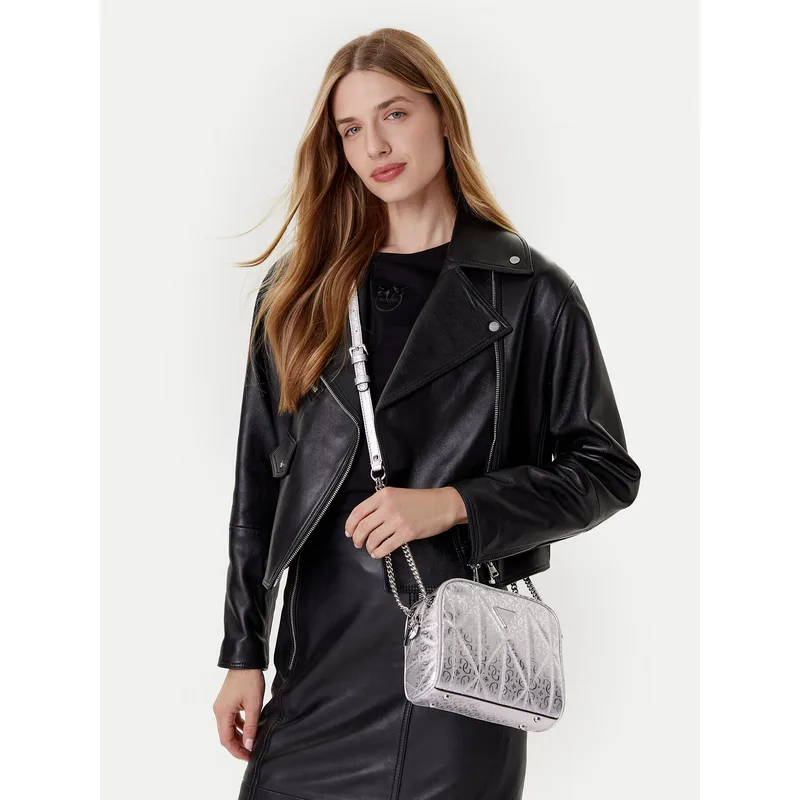 Τσάντα Guess Aldina HWGY96 63140 Ασημί