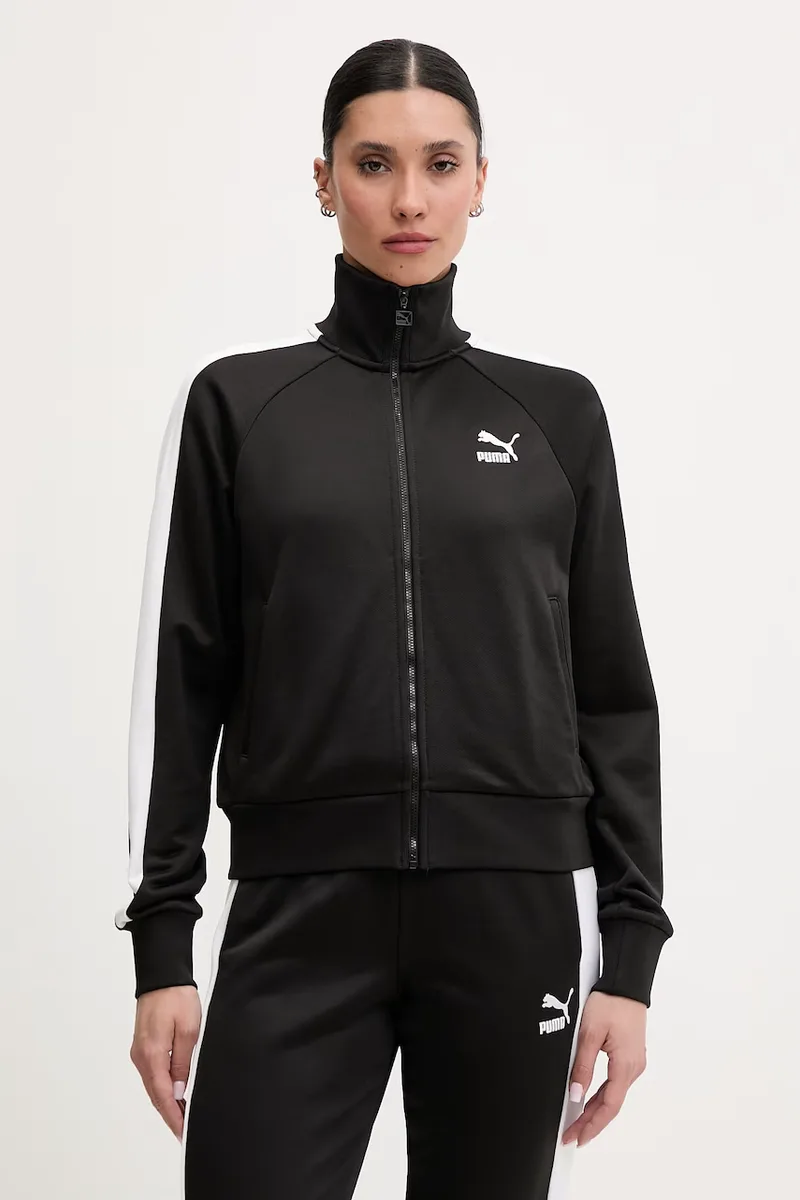 Puma μπλούζα με κουμπιά γυναικεία βαμβακεία Iconic T7 Track Jacket