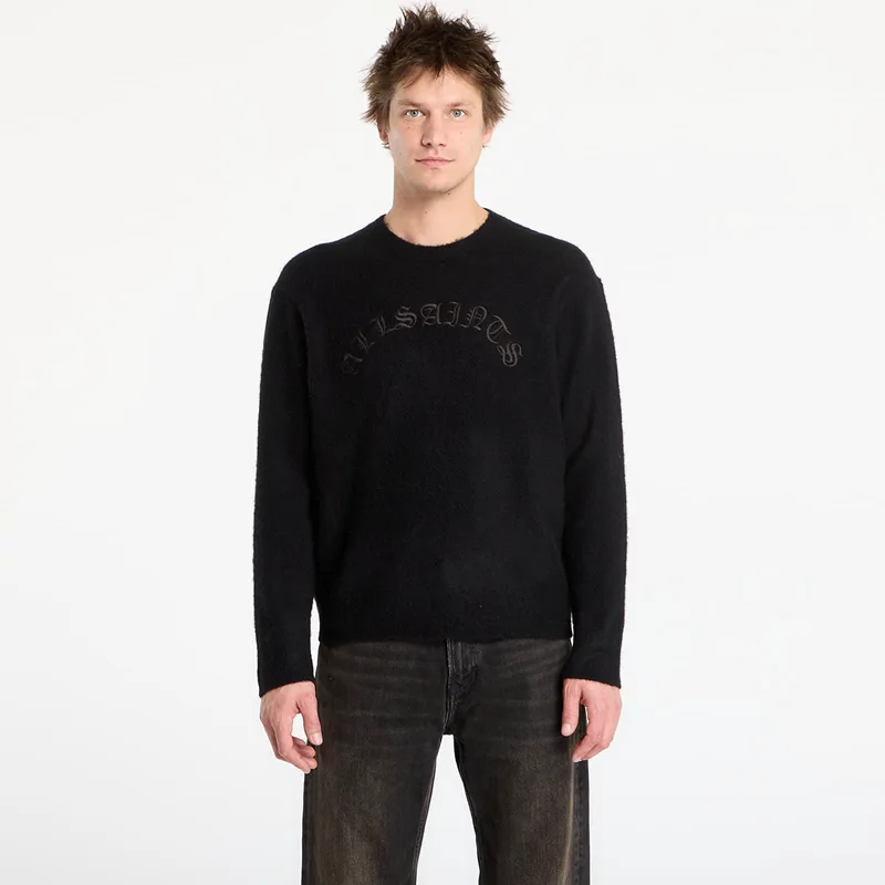 Πουλόβερ AllSaints Curv Crew Black M