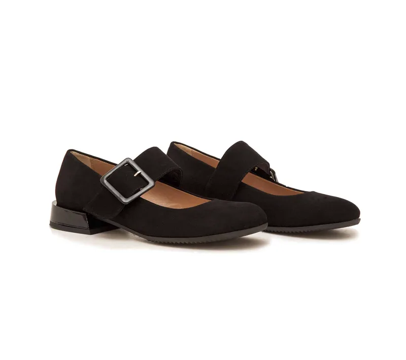 Δερμάτινες Μπαλαρίνες Art 17FW14 Black Suede