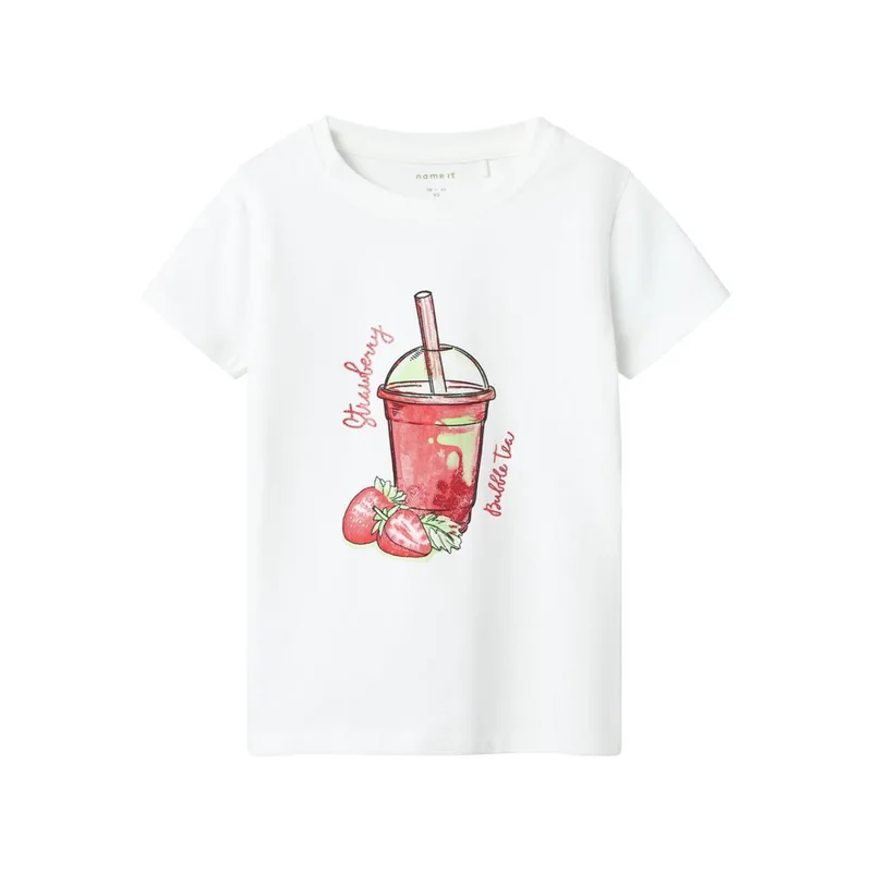 Μπλούζα μακό κορίτσι name it-13241048-Bright White-organic cotton
