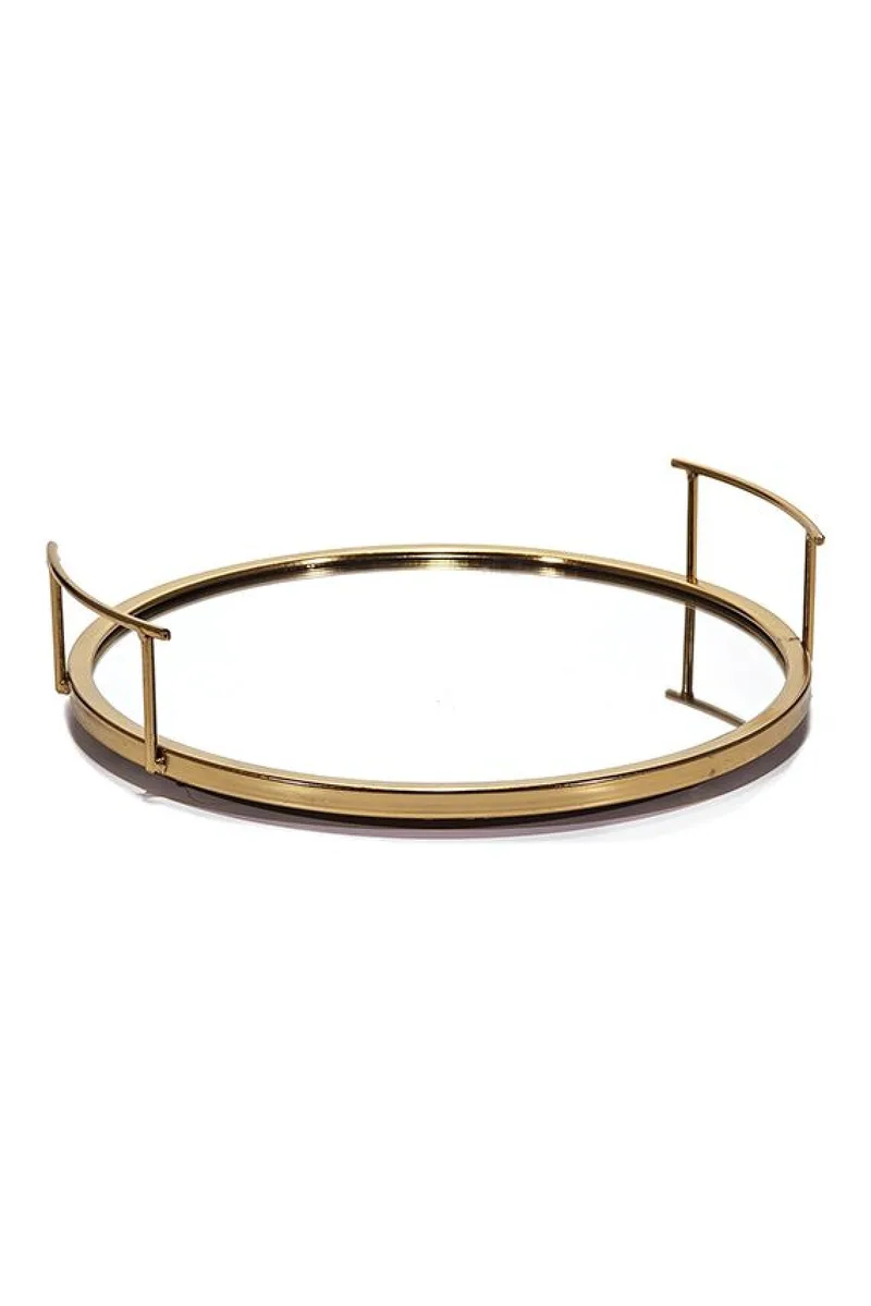 Δισκος Χρυσος Με Λαβες Και Καθρεπτη 37.5x36.5x8cm Μονόχρωμο GTR