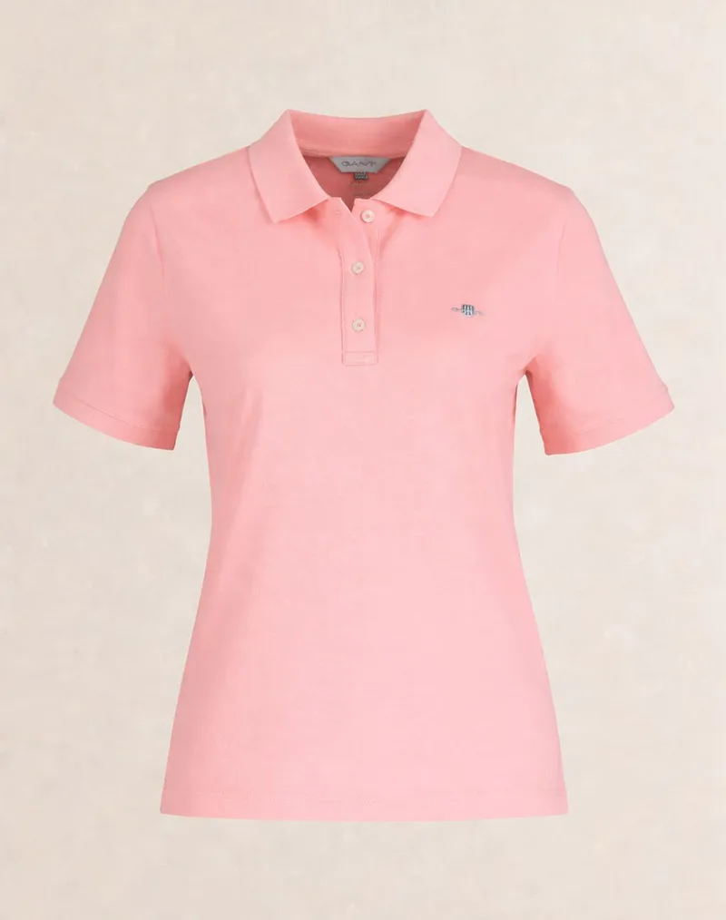 GANT ΜΠΛΟΥΖΑ ΚΜ REG SHIELD SS PIQUE POLO 3GW4201489-647 LightPink