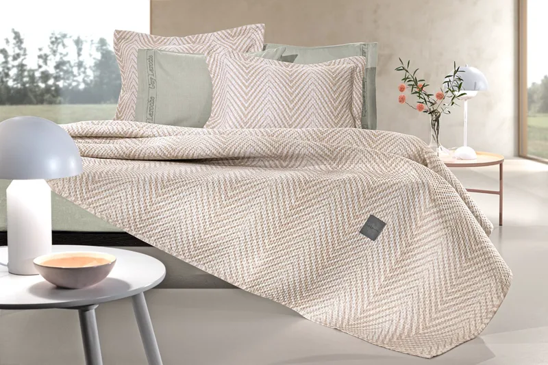 Σετ Κουβερλί King Size 2 Τεμαχίων Guy Laroche Vera Natural 250x240