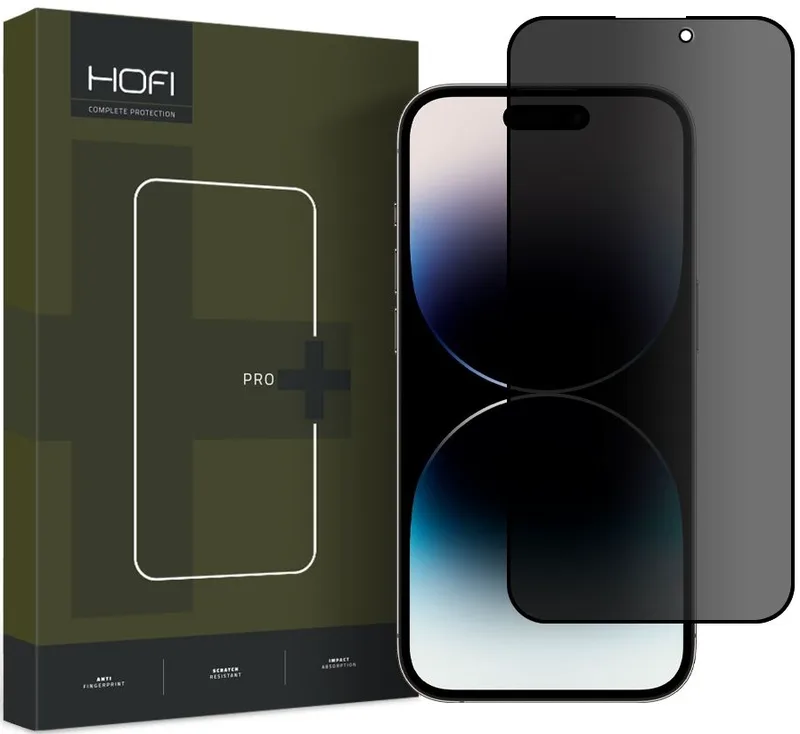 Αντιχαρακτικό Γυαλί Προστασίας Apple iPhone 14 Pro Max - Hofi Anti Spy Pro+ Tempered Glass Privacy Full Face Απορρήτου Οθόνης - Black (9490713933565)