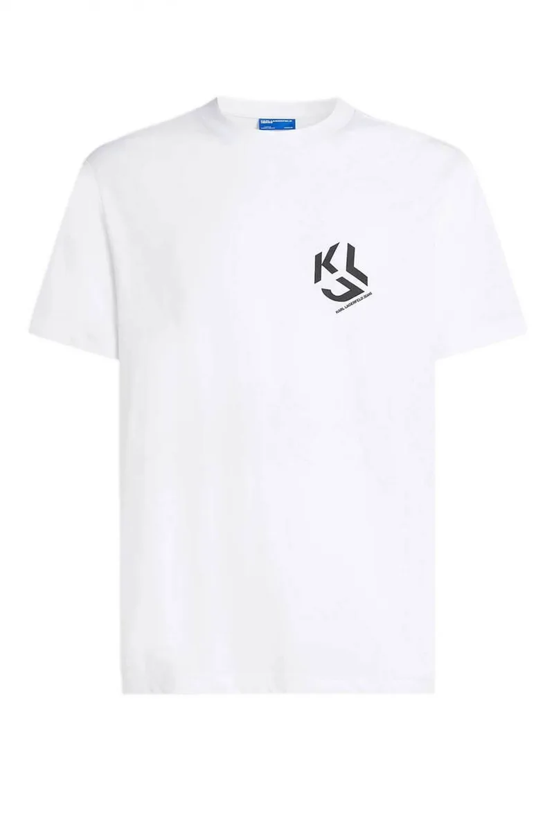 KARL LAGERFELD JEANS T-SHIRT MONOGRAM TEE REGULAR FIT ΛΕΥΚΟ