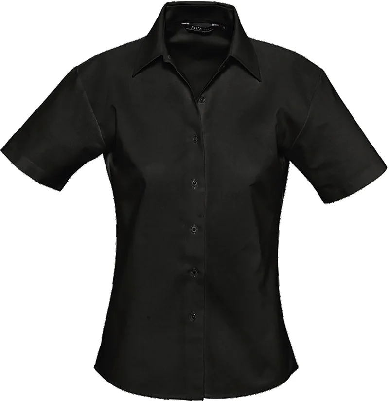 Γυναικείο κοντομάνικο πουκάμισο oxford Elite SOLS 16030 Black