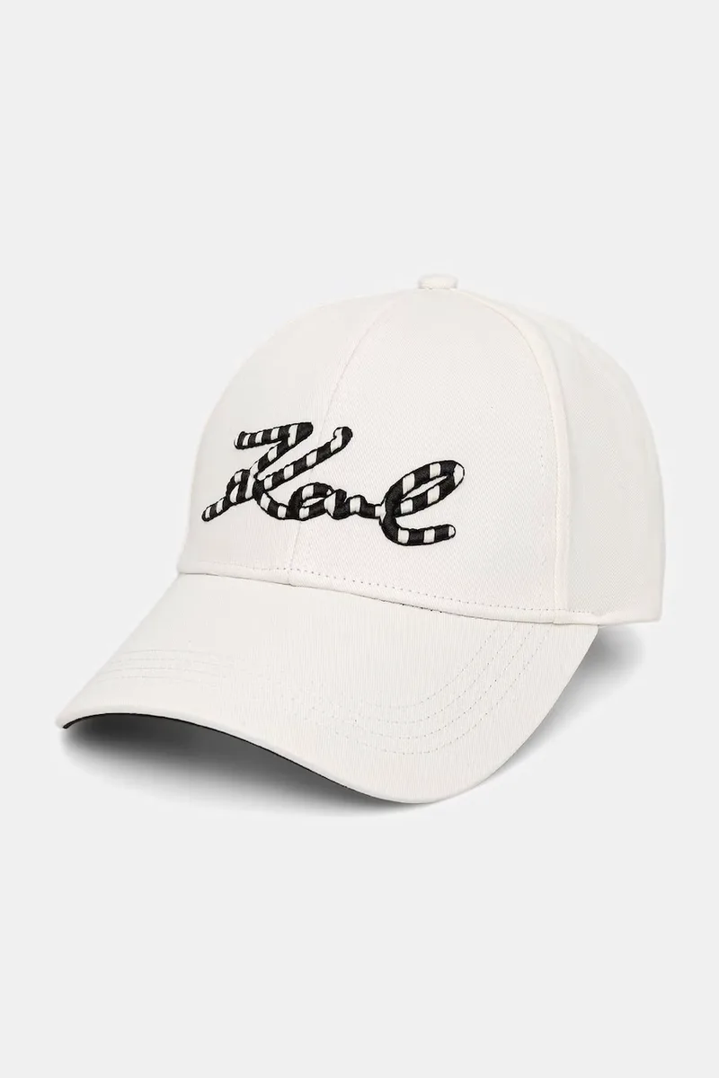 Karl Lagerfeld καπέλο με γείσο γυναικείο βαμβακερό K/SIGNATURE