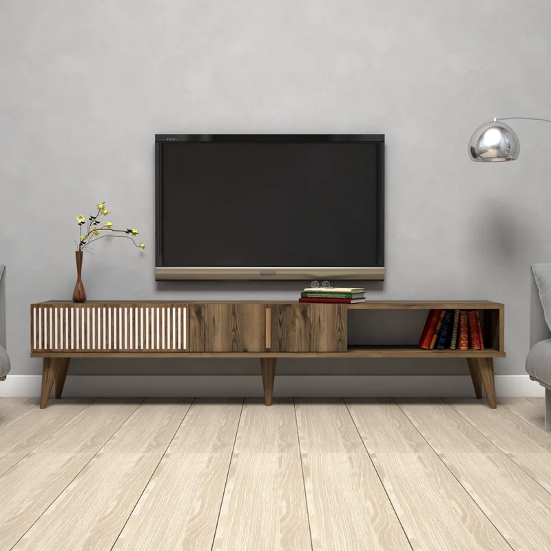 Βάση Τηλεόρασης Milan - Walnut 845Hct3092 (180x40x35)
