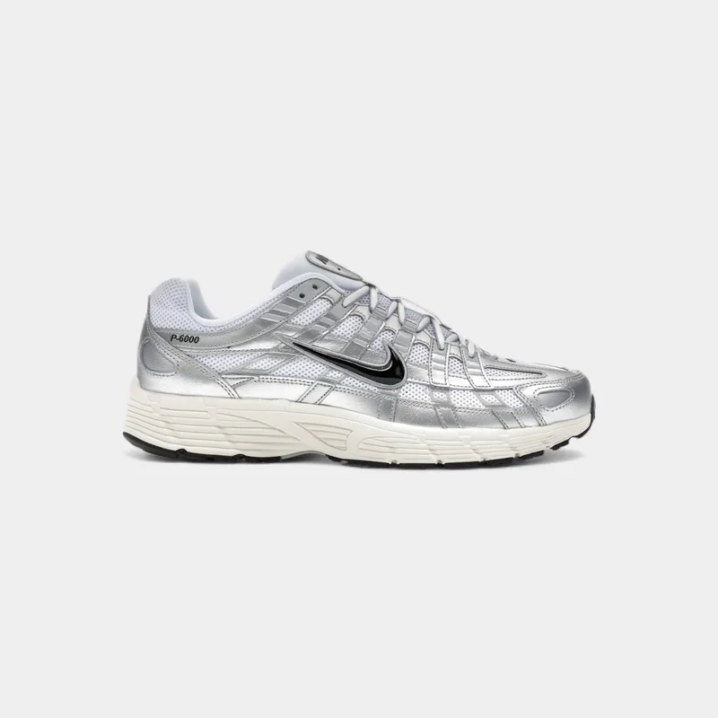 Sneakers Nike P-6000 White Metallic Silver Flat Silver Black