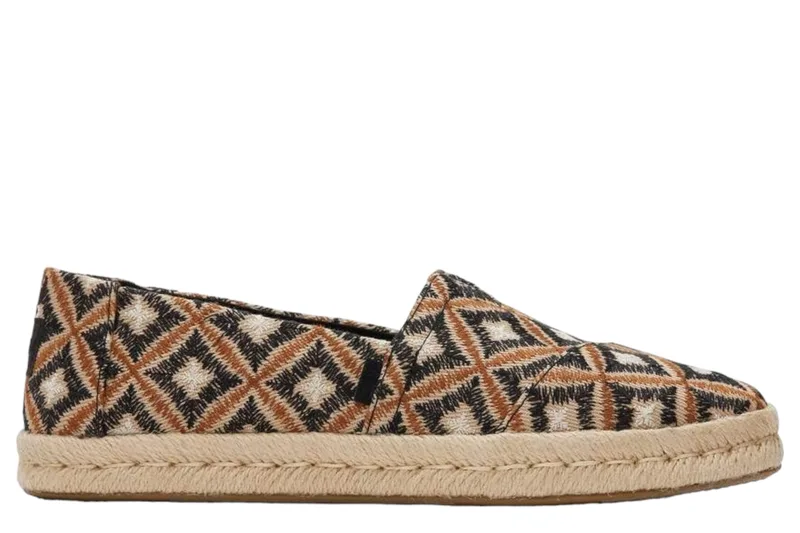 Εσπαντρίγες TOMS Alpargata Rope 2.0 Γεωμετρικό Μοτίβο 10020700-BLACK GEO WOVEN Γυναικείο