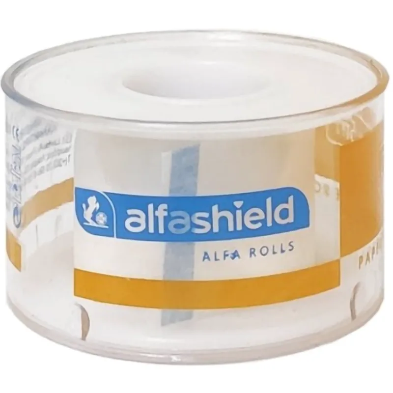 AlfaShield Alfa Pore Paper Medical Tape Rolls Χάρτινη, Αυτοκόλλητη Ταινία Στερέωσης Επιθεμάτων & Επιδέσμων Λευκό 1 Τεμάχιο - 5m x 2.5cm