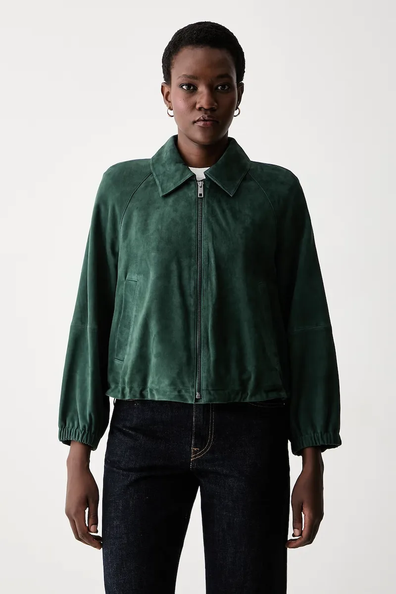 Weekend Max Mara μεταβατικό μπουφάν γυναικείο δέρμα σουέτ WKDZUPPA
