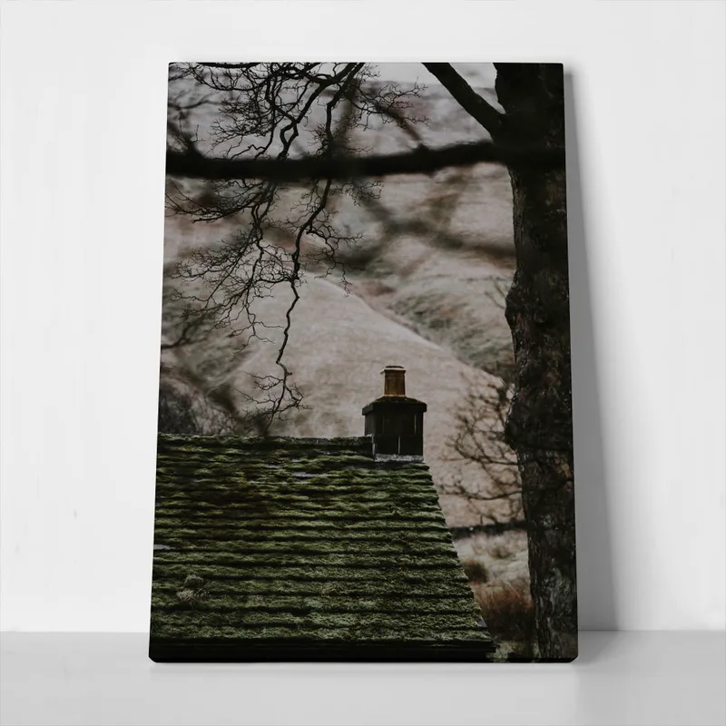 Πίνακας σε Καμβά RUSTIC FARMHOUSE CHIMNEY