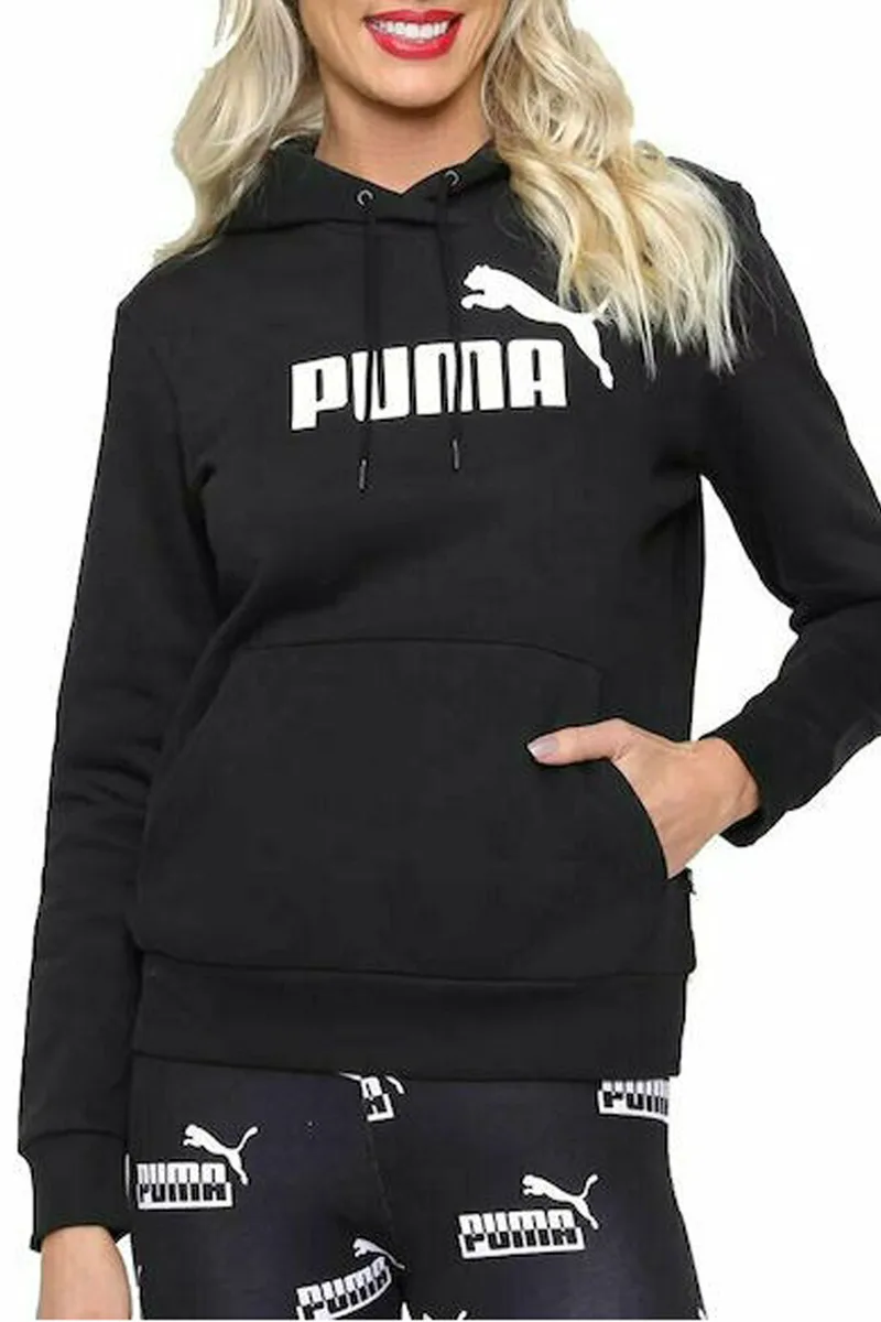 Μπλούζα Μακρυμάνικη Puma Ess Logo Hoodie FL 586788-01 Γυναικείο