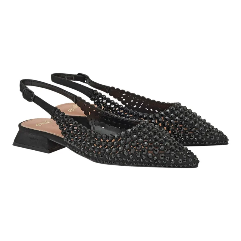Exe Shoes Γυναικεία Παπούτσια SLINGBACK HILLLARY-141 700-141 Μαύρο Στράς W47001411171