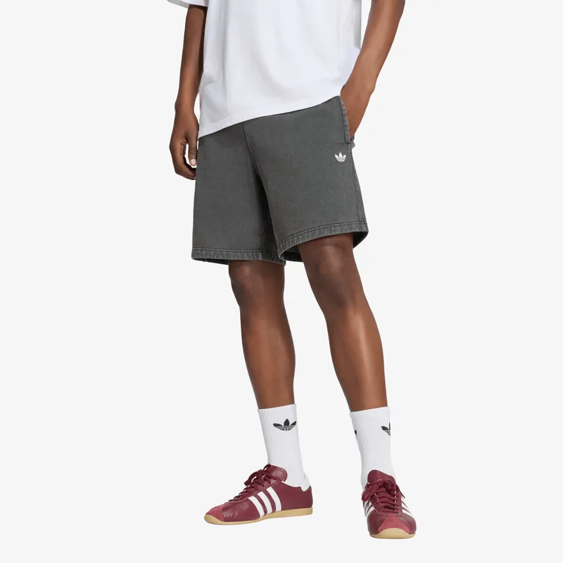 Σορτς adidas Trefoil Essentials Washed Mid-thigh Fleece Shorts Black S