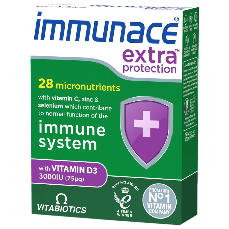 Vitabiotics Immunace Extra Protection Συμπλήρωμα Διατροφής για τη Καλή Λειτουργία του Ανοσοποιητικού 30tabs