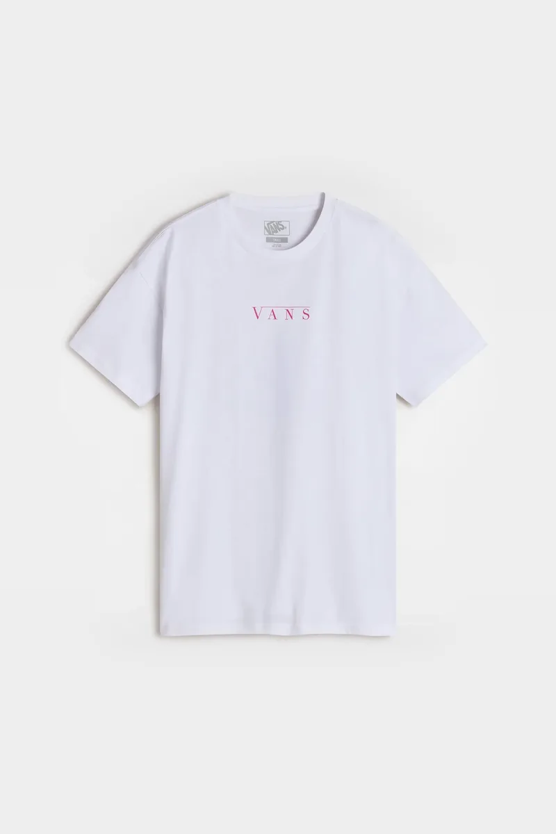 Vans γυναικείο T-shirt Relaxed Fit "Talk Talk" - VN000RDDWHT1 Λευκό