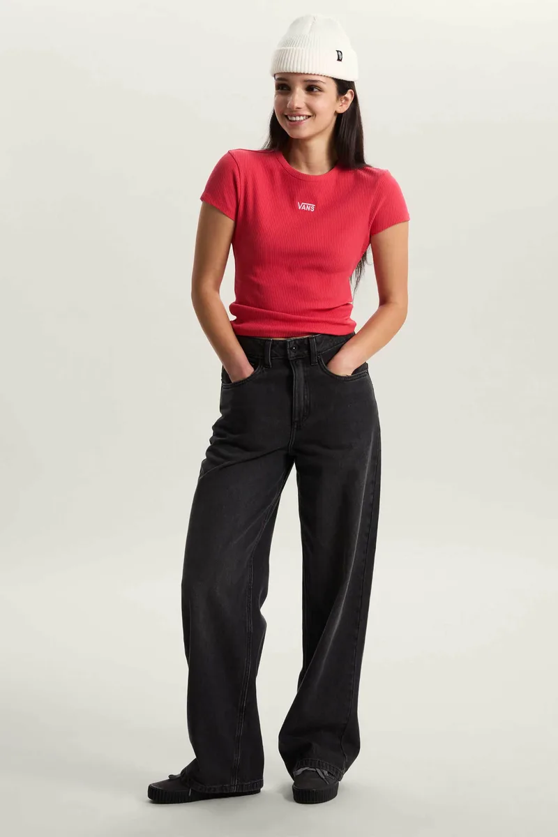 Vans γυναικείο τζιν παντελόνι πεντάτσεπο Loose Fit "Sirelle" - VN000MB5BLK1 Μαύρο