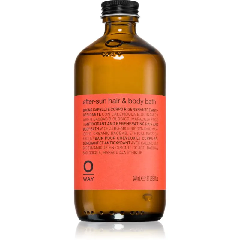 Oway SunWay Hair & Body Bath σαμπουάν για μετά την ηλιοθεραπεία για μαλλιά και σώμα 240 ml